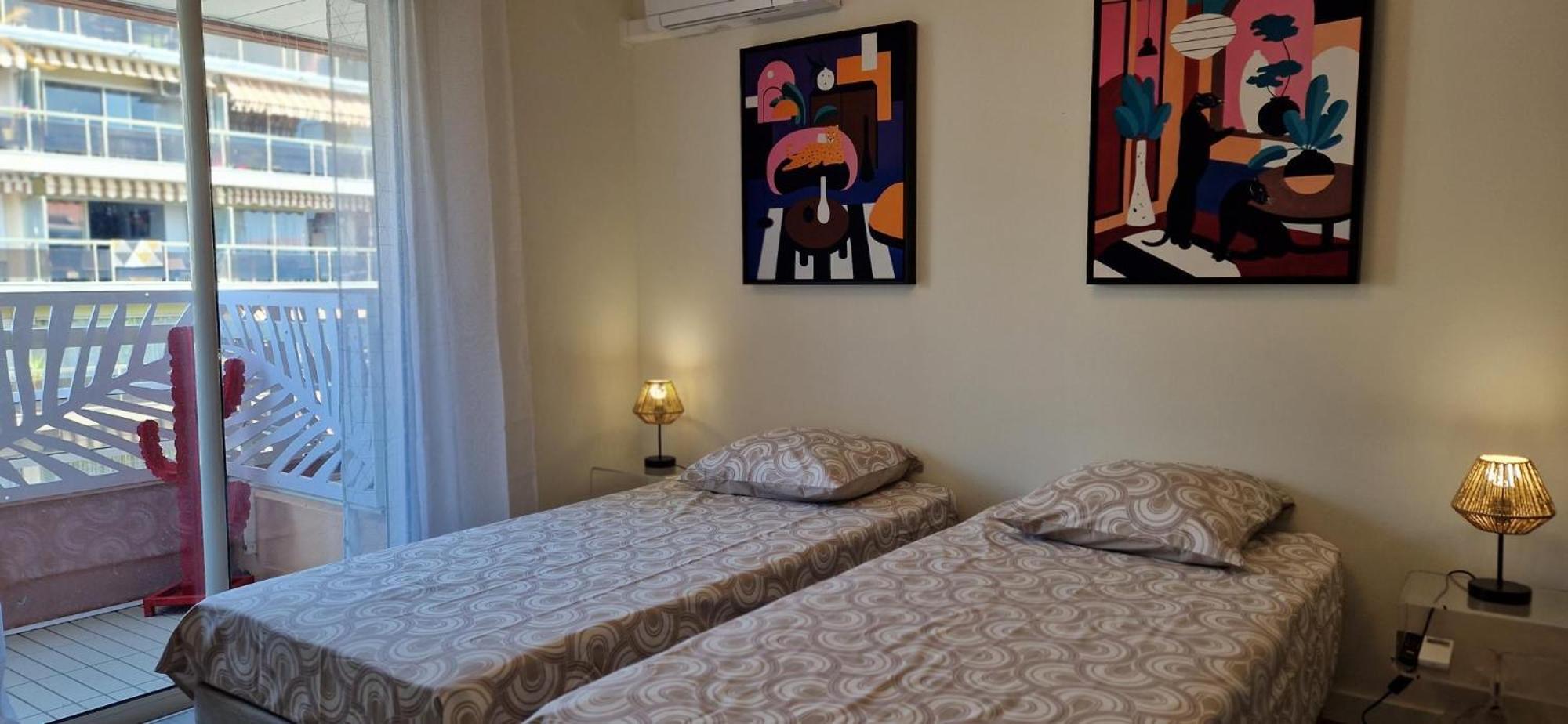 Juan 4 Prs, Clim, 300m Plage, Piscine, Parking Appartement Antibes