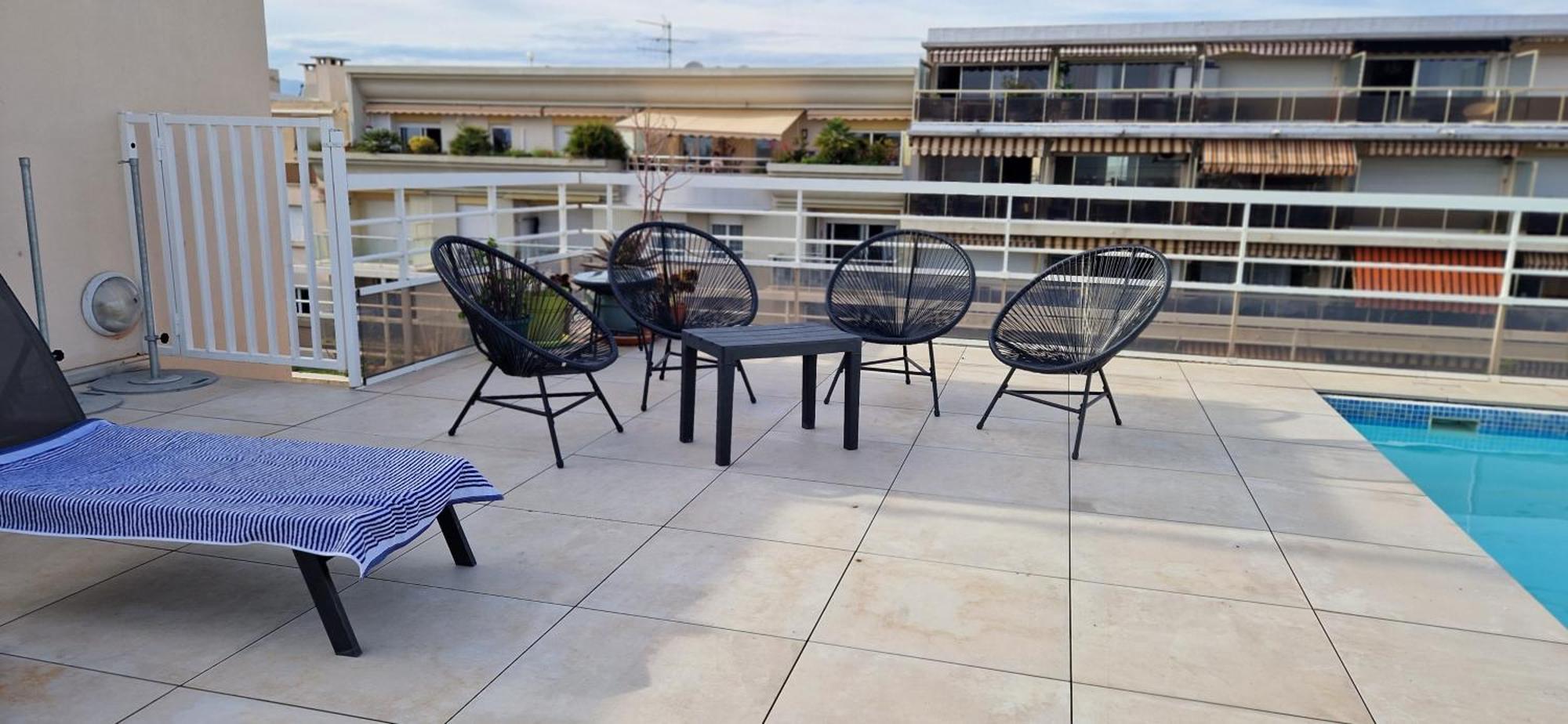 Juan 4 Prs, Clim, 300m Plage, Piscine, Parking Antibes